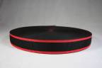 10 Meter Gurtb&auml;nder-Mustergurtband schwarz/rot 50 mm