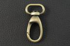 10 Karabinerhaken 20 mm Altmessing 024