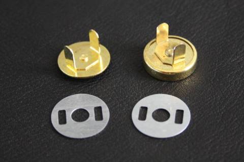 10 Magnetverschl&uuml;sse 18 mm Gold H4-169 - Bild: A1