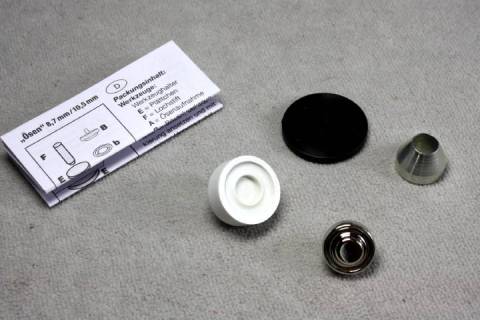 100 &Ouml;sen - Eyelets Box 8,7 mm Silver - Bild: A4