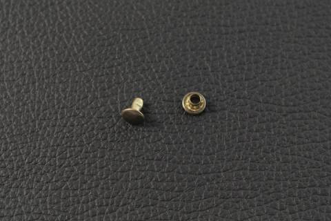 100 Doppelkopfnieten 7/8 Altmessing 378