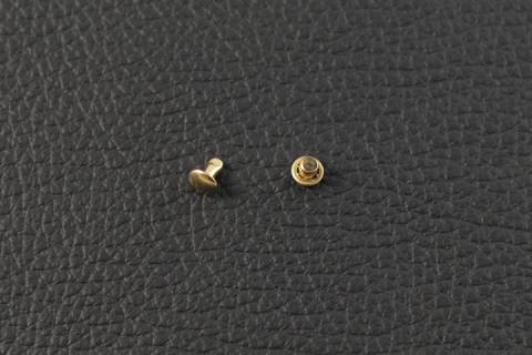 1.000 Doppelkopf - Hohlnieten 4/5 Altmessing 381