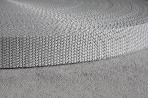 10 Meter Gurtb&auml;nder 25 mm Hellgrau - Bild: A2