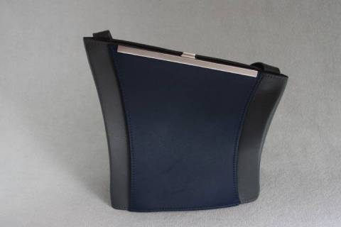 Papillon Lederhandtaschen Blau-Grau - Bild: A7