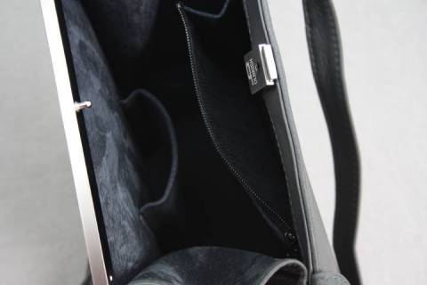 Papillon Lederhandtaschen Blau-Grau - Bild: A9