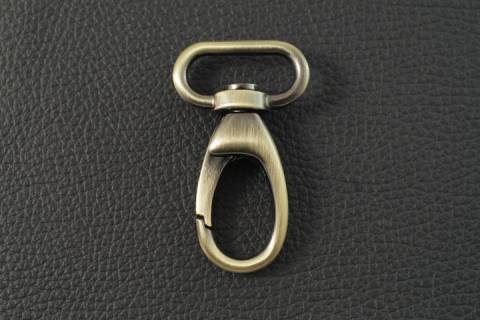 Karabinerhaken 25 mm Altmessing - 032