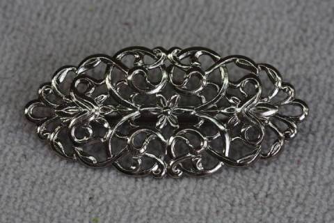 Blumen - Schn&ouml;rkel Zierelemente Altsilber 4251