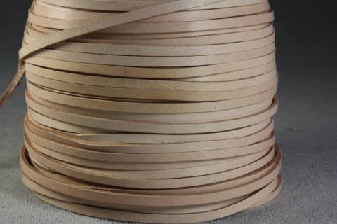 Flach - Lederband - B&uuml;ffel 3 mm - Bild: Farbe-Natur_3