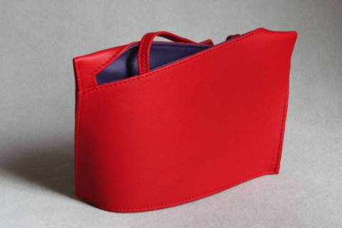 Design Ledertaschen Wave 22512 Rot/Lila