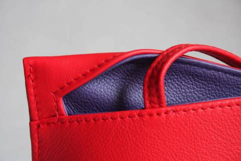Design Ledertaschen Wave 22512 Rot/Lila - Bild: A1