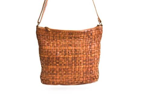 Geflochtene Naturlederhandtasche 32502 - Bild: a2