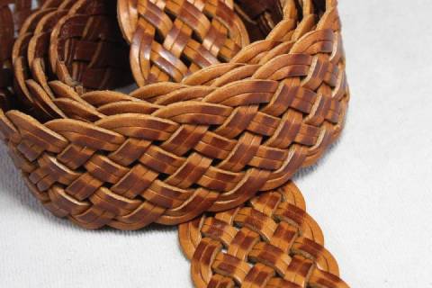 Geflochtene Lederriemen 06 - 40  - Bild: Lederfarben-Dunkelbraun_3