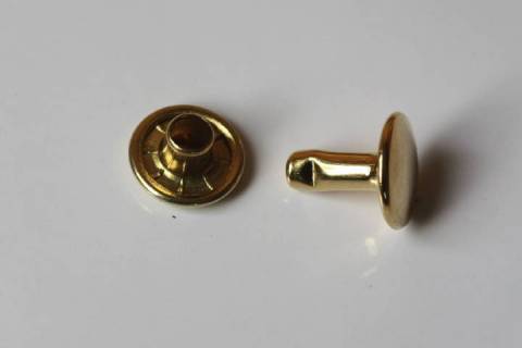 1.000 Doppelkopf - Hohlnieten 9/10 mm Messing/Gold 372 - Bild: A2