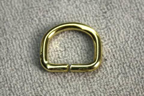 D-Ringe - Halbringe - 16 mm Messing 299