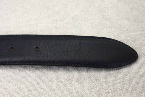 G&uuml;rtelriemen Roma blau / schwarz  35 mm - Bild: A4