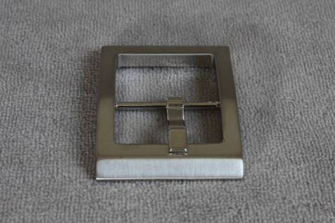 Doppelsteg - G&uuml;rtelschliessen Palladium satiniert 30 mm - 205