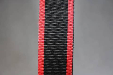 Gurtb&auml;nder-Mustergurtband schwarz/rot 50 mm - Bild: A1