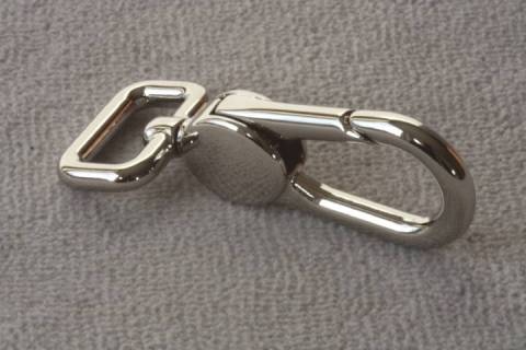 Karabinerhaken 15 mm Nickel Gl&auml;nzend 363