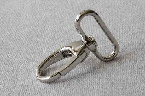 Karabinerhaken 40 mm Nickel - Glanz 355-A6 - Bild: A6