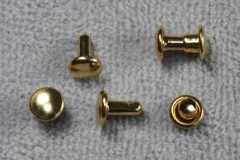 1.000 Doppelkopf - Hohlnieten 5/7 Vergoldet 380 - Bild: A3