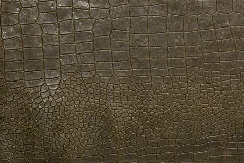 Kalbleder - Krokopr&auml;gung Schlamm