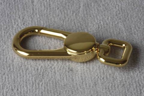 Karabinerhaken 10 mm Gold Gl&auml;nzend 036 - Bild: A2