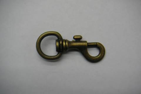 Karabinerhaken 24mm Altmessing 153