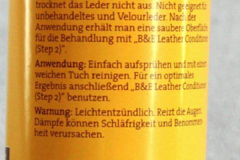 Leather Cleaner - Lederreiniger - 100ml - Bild: A3