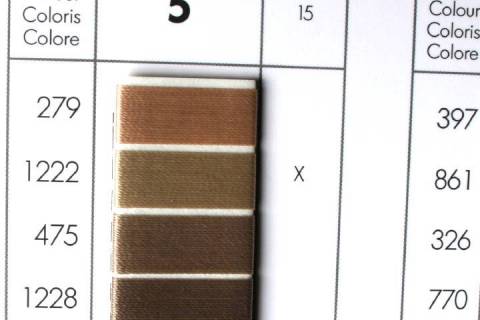 Serafil - Ledergarn St&auml;rke 60 - 1800 - Bild: Farbe-Sahne-Schoko-475