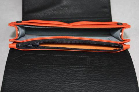 Leder - Organizer - Orange - Schwarz - Bild: A4