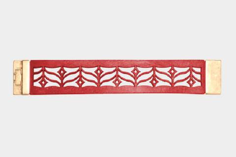 Lederarmb&auml;nder - LederarmbandLederarmband MU 4 - Bild: Farbe-rot