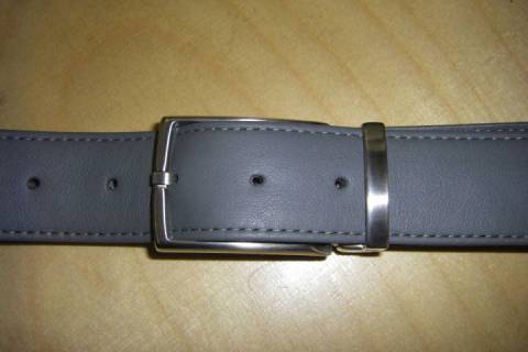 Lederg&uuml;rtel -159 Grau - Bild: A6