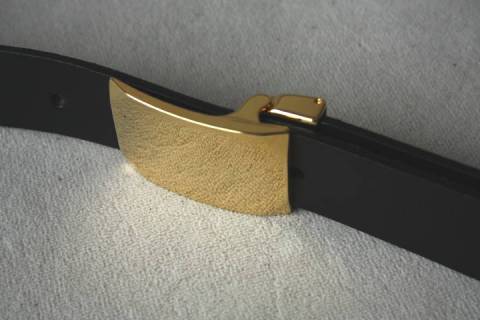 Lederg&uuml;rtel - 088 Gold - Bild: A2