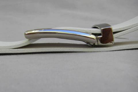 Lederg&uuml;rtel - Wei&szlig; - 40 mm 042 - Bild: A2