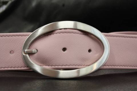 Lederg&uuml;rtel 50 mm - 195 - Rosa