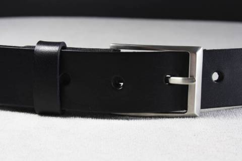 Anzug - Lederg&uuml;rtel 30 mm - Messing - 040