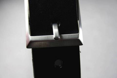 Anzug - Lederg&uuml;rtel 30 mm - Messing - 040 - Bild: A1