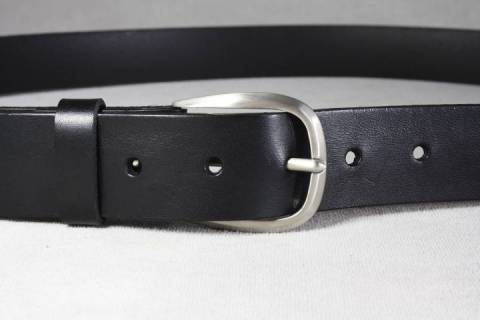 Lederg&uuml;rtel 35 mm - Messing - 050