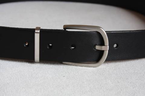 Lederg&uuml;rtel 35 mm - Messing - 052