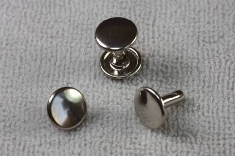 1.000 Doppelkopf - Hohlnieten 9/11 mm Silber 373 