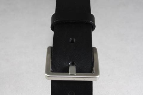 Massiv Lederguertel Palladium satiniert 35 mm 203  - Bild: A1