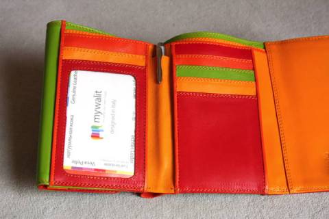 Mywalit Geldb&ouml;rsen Rot Hellgr&uuml;n 250-12 - Bild: A4