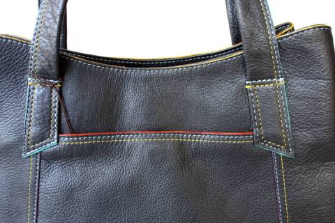 Mywalit Leder 3-Compartment Shopper schwarz 680-4 - Bild: A2