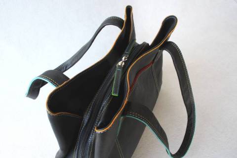 Mywalit Leder 3-Compartment Shopper schwarz 680-4 - Bild: A5