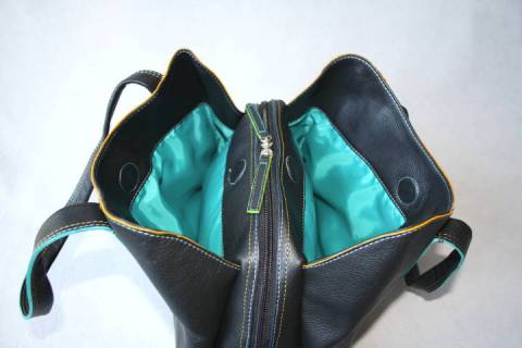 Mywalit Leder 3-Compartment Shopper schwarz 680-4 - Bild: A6