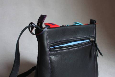 Mywalit Ledertaschen Schwarz / Bunt 606-3 - Bild: A1