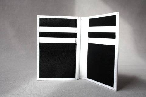 Kartenetuis - Ausweisetuis - Weiss / Schwarz - Bild: A3