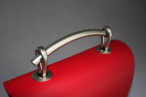 Lederhandtasche Torii in Rot - Bild: A5