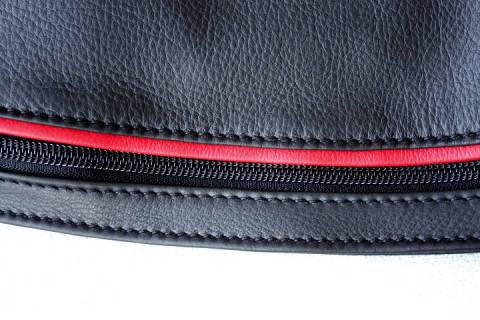 Lenz - Lederrucksack  Schwarz - Rot - Bild: A2