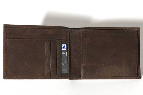 Geldb&ouml;rsen - Portemonnaies 61005 Nubuk Braun/074 - Bild: Farbe-Braun-074_3